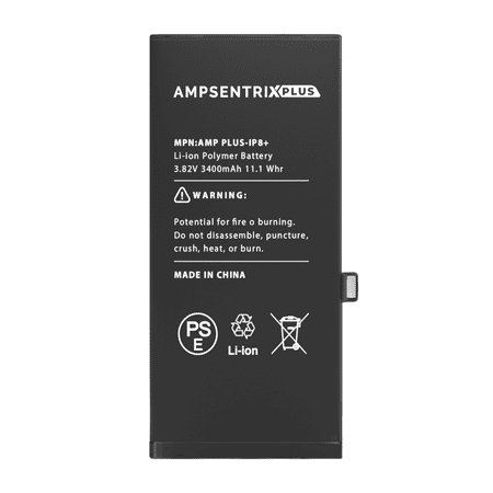 Replacement Extended Capacity Replacement Battery Compatible For iPhone 8 Plus (AmpSentrix Plus)