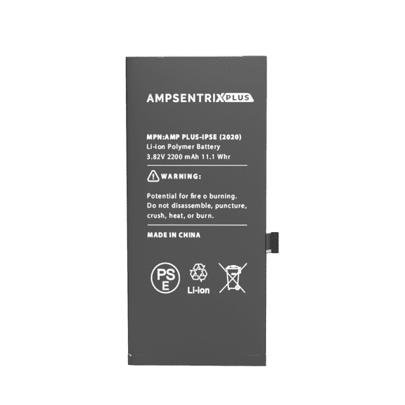 Replacement Extended Capacity Replacement Battery Compatible For iPhone SE (2020) (AmpSentrix Plus)