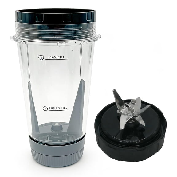 Replacement Extractor Blade and Blender Smoothie Bowl Maker with Built-In Tamper and Storage Lid - 18 ozCompatible with Ninja Foodi Smoothie Bowl Maker & Nutrient Extractor Blender
