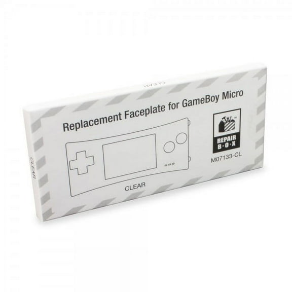 Replacement Faceplate for Game Boy Micro (Clear) - RepairBox