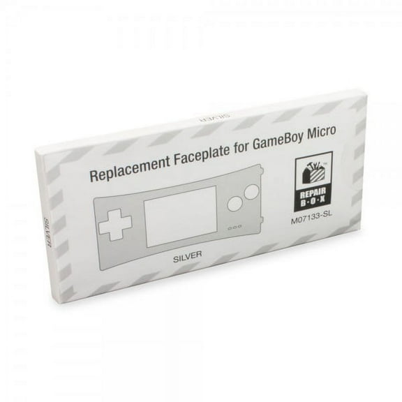 Replacement Faceplate for Game Boy Micro (Silver) - RepairBox
