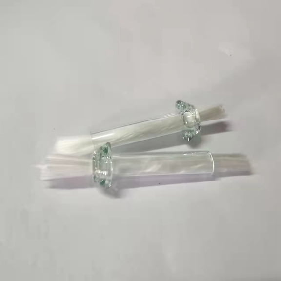 Replacement Fiberglass Torch Wicks with Glass Tube Holder for Oil Lamp Making White 4.8cm