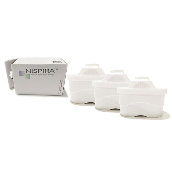 Replacement Filter Cartridges for MAVEA Maxtra Water Filtration Pitcher By NISPIRA, 3 Filters (Improved)