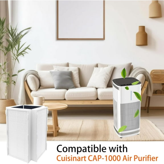 Replacement Filter Compatible With CAP-1000: H13 True Hepa Filter Compatible With CAP-1000FPK PuRXium Air Purifier