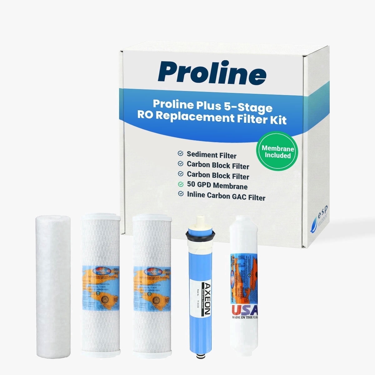 Proline Plus 5-Stage RO Replacement Water Filter Set, 1 Year Supply, 5 Pack