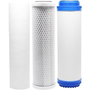 Replacement Filter Kit for Anchor Water Filter AF-3300 RO System - Includes Carbon Block Filter, PP Sediment Filter & GAC Filter - Denali Pure Brand