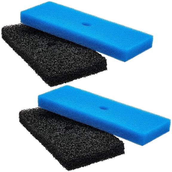 Replacement Filter Pads, 2 Sets Pond Filter Pads for Outdoor Ponds Water Aquarium Fountain Coarse and Fine Pond Filter Media Compatible with 52231 and 52229 Filter Box