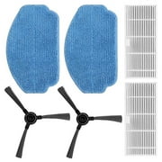 Replacement Filter Side Brush Mop Pads Set Compatible for BR150/BR151 Robot Vacuum Cleaner Accessories