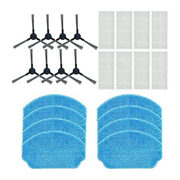 Replacement Filter Side Brush Mop Pads Set Compatible for BR150/BR151 Robot Vacuum Cleaner Accessories