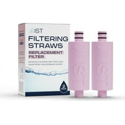 Mist Water Filter Replacement for Stainless Steel Straws Water Filtration for Reusable Straw Camping Essentials, 2 pack Pink