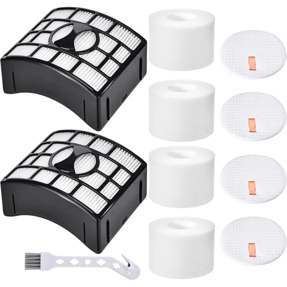 Replacement Filters Compatible with Shark UV700 DuoClean Rotator Lift-Away Vacuum, Fits ZD550 ZD552 NV611 NV600 NV601 NV770 NV771, 2 HEPA + 4 Foam + 4 Felt Filters + Brush, Replace XFF600 XHF600