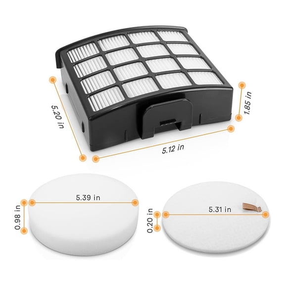 Replacement Filters for DuoClean PowerFin Upright Vacuum AZ2000,AZ2000W,AZ2002,Part XFFKAZ2000,XHFAZ2000