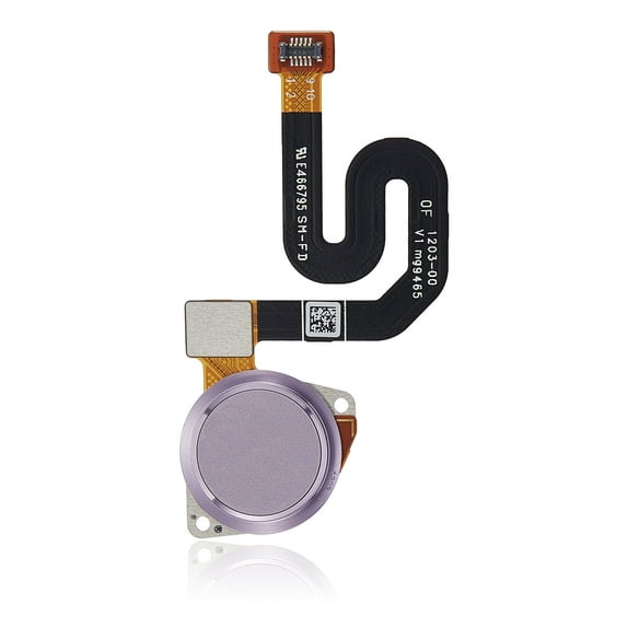 Replacement Fingerprint Scanner With Flex Compatible For Motorola Moto G7 Power (XT1955 / 2019) (Iced Violet)