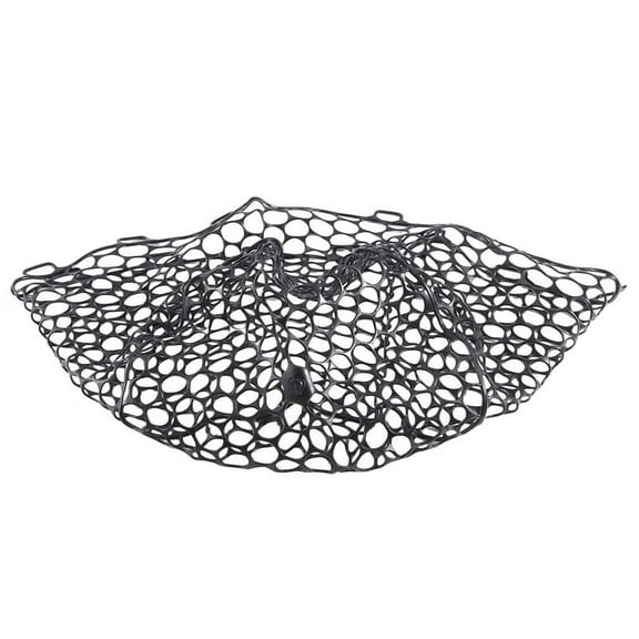 Replacement Fishing Net Wear- Rubber Mesh Fish Catch Multifunctional Dip Net Black 32cm