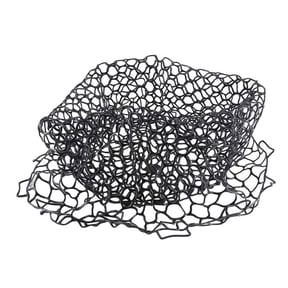 Replacement Fishing Net Wear- Rubber Mesh Fish Catch Multifunctional Dip Net Black 55cm