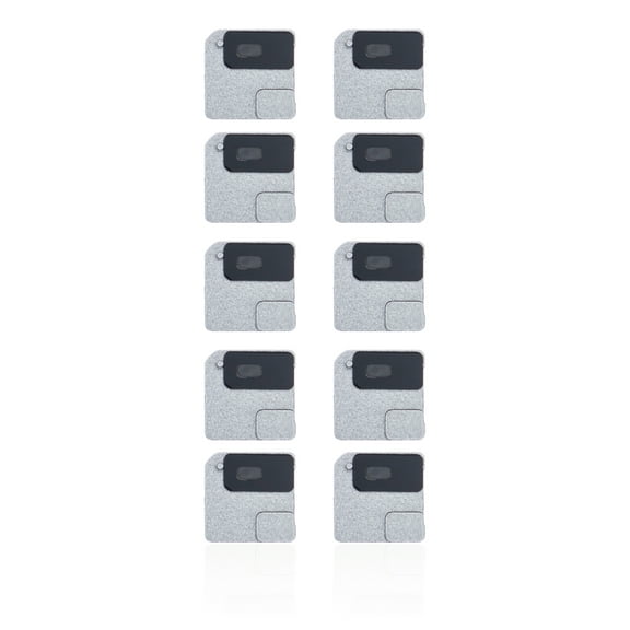 Replacement Flash Light / Power Flex Bracket With Microphone Mesh Compatible For iPhone 12 Mini (Black) (10 Pack)