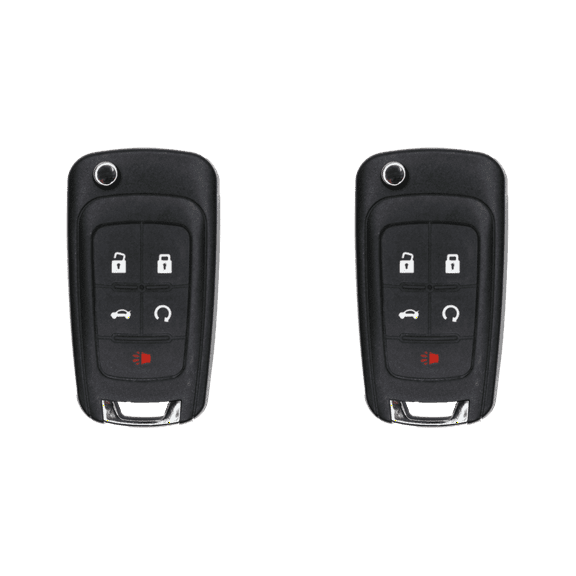Replacement Flip Key Fob for 2014 Chevrolet Cruze FCC OHT01060512 OHT01060512 V2T01060512 V2T01060514 AVL-B01T1AC AVL-B01T2AC Part Number 13586785 13500319 13585209 Pack of 2