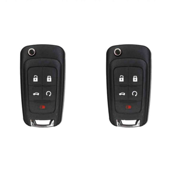 Replacement Flip Key Fob for Buick LaCrosse 2016 FCC OHT01060512 OHT01060512 V2T01060512 V2T01060514 AVL-B01T1AC AVL-B01T2AC Part Number 13586785 13500319 13585209 Pack of 2