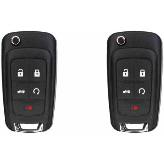 Replacement Flip Key Fob for Buick Regal 2011-2017 FCC OHT01060512 OHT01060512 V2T01060512 V2T01060514 AVL-B01T1AC AVL-B01T2AC Part Number 13586785 13500319 13585209 Pack of 2