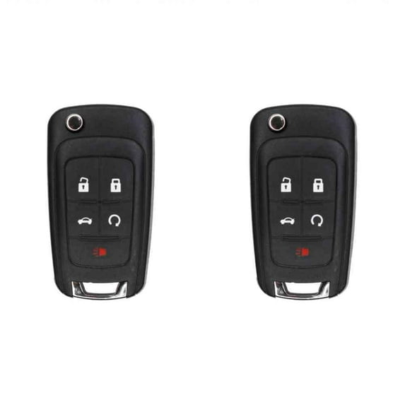 Replacement Flip Key Fob for Chevrolet Camaro 2010-2016 FCC OHT01060512 OHT01060512 V2T01060512 V2T01060514 AVL-B01T1AC AVL-B01T2AC Part Number 13586785 13500319 13585209 Pack of 2