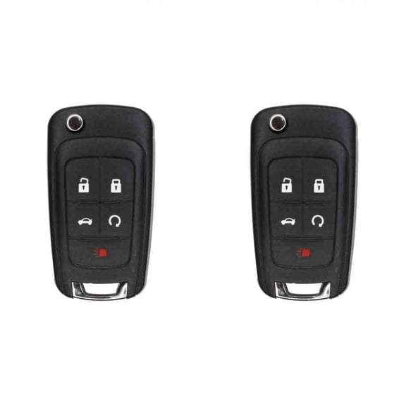 Replacement Flip Key Fob for Chevrolet Malibu 2014 FCC OHT01060512 OHT01060512 V2T01060512 V2T01060514 AVL-B01T1AC AVL-B01T2AC Part Number 13586785 13500319 13585209 Pack of 2
