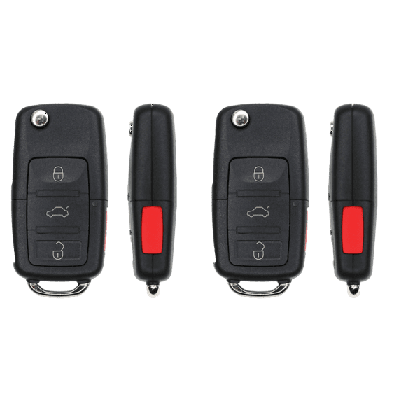 Replacement Flip Key Fob for Volkswagen Passat 2003 FCC HLO1J0959753AM HLO1J0959753DC Part Number NBG735868T NBG 735868T Pack of 2
