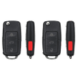 thumbnail image 1 of Replacement Flip Key Fob for Volkswagen Rabbit 2006-2009 FCC 1K0959753P NBG92596263 Part Number 1K0959753P NBG92596263 Pack of 2, 1 of 1