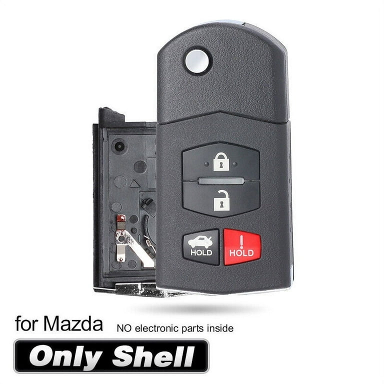 2 Buttons Folding Key Housing Replacement for Mazda 3 5 6 DE