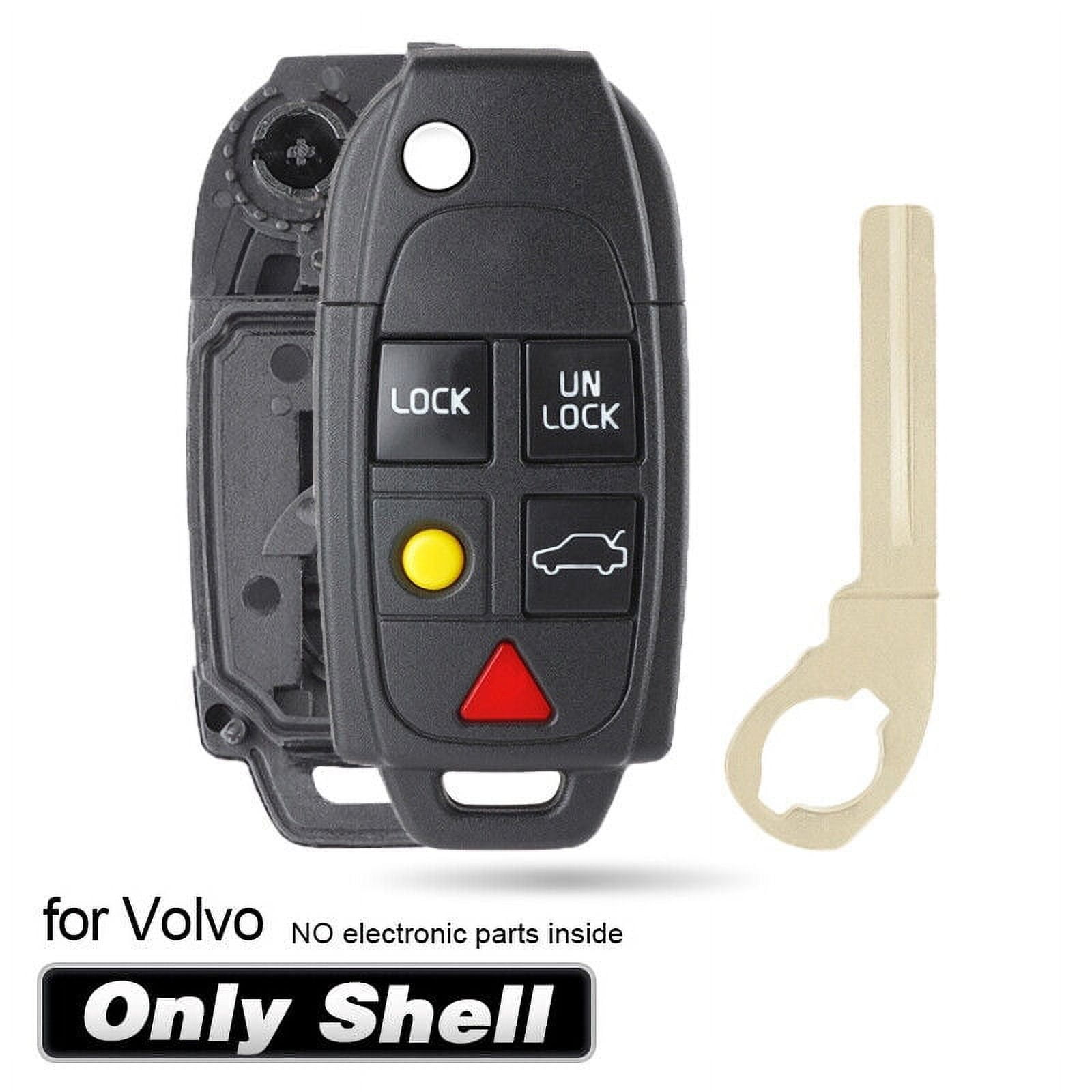 Replacement Folding Remote Key Case 5 Button Fob for VOLVO S60 S80 V70 ...