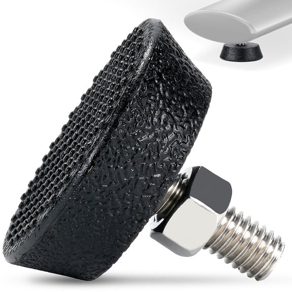 Replacement Foot Pad for Peloton Bike and Bike+, Stainless Steel 3/8 Screws Anti-Slip Rubber Foot Pads, Bike Foot Pads for Peloton Replacement Leveling Screws (1 Pack)