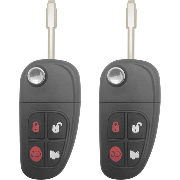 Replacement For 2002 2003 2004 2005 2006 2007 2008 Jaguar X-Type XTYPE Key Fob FCCID: NHVWB1U241, CWTWB1U243 ;by AUTO KEY MAX (PAIR)