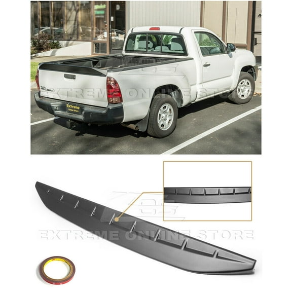 Replacement For 2005-2015 Toyota Tacoma ALL Models | Street Series ABS Plastic MATTE BLACK Rear Trunk Lid Wing Tailgate Spoiler