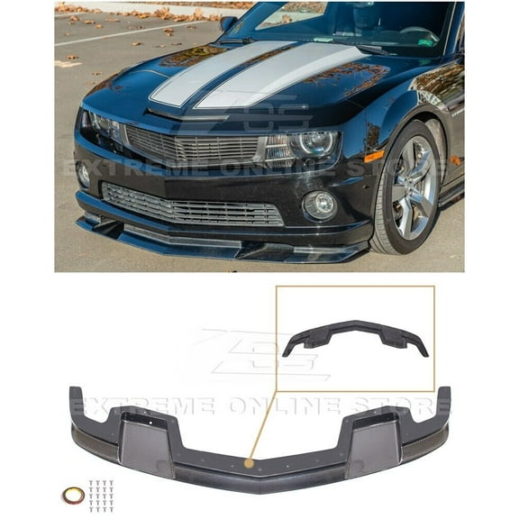 Replacement For 2010-2013 Chevrolet Camaro SS Models | TL1 Style Carbon Fiber Front Bumper Lower Spoiler Lip Splitter
