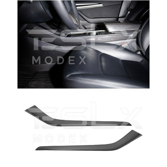 Replacement For 2020-2023 TESLA Model 3 & 2020-Up Model Y Factory Style CARBON FIBER Interior Center Console Shift Sides Pair