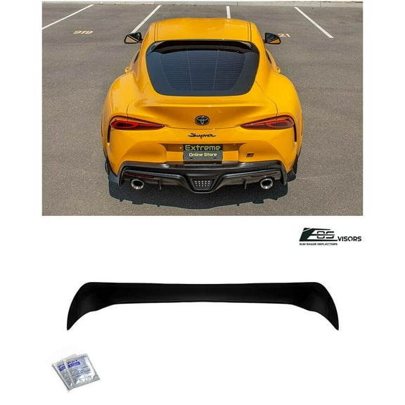 Replacement For 2020-Present Toyota GR-Supra J29 MK5 JDM Performance Style Tinted Black Rear Roof Window Wing Visor Spoiler