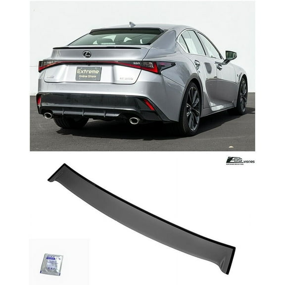 Replacement For 2021-Present Lexus IS300 Lexus IS350 IS500 Models | JDM Performance Style Tinted Black Rear Roof Window Wing Visor Spoiler