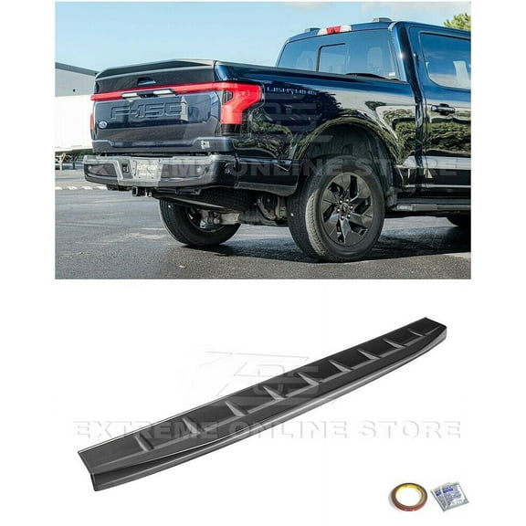 Replacement For 2022-Present Ford F-150 Lighting ALL Models | Street Series ABS Plastic - MATTE BLACK Rear Trunk Lid Wing Tailgate Spoiler