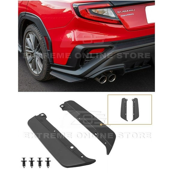 Replacement For 2022-Present Subaru WRX Models | JDM Performance Package ABS Plastic - Matte Black Rear Bumper Apron Lip Splitter