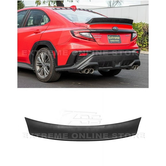 Replacement For 2022-Present Subaru WRX Models | JDM Performance Package ABS Plastic - Painted Glossy Black Rear Trunk Lid Ducktail Wing Spoiler