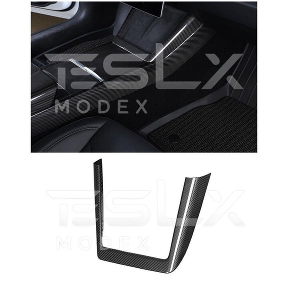 Replacement For 2024-Present TESLA Model 3 Factory Style CARBON FIBER Interior Charging Frame Cover