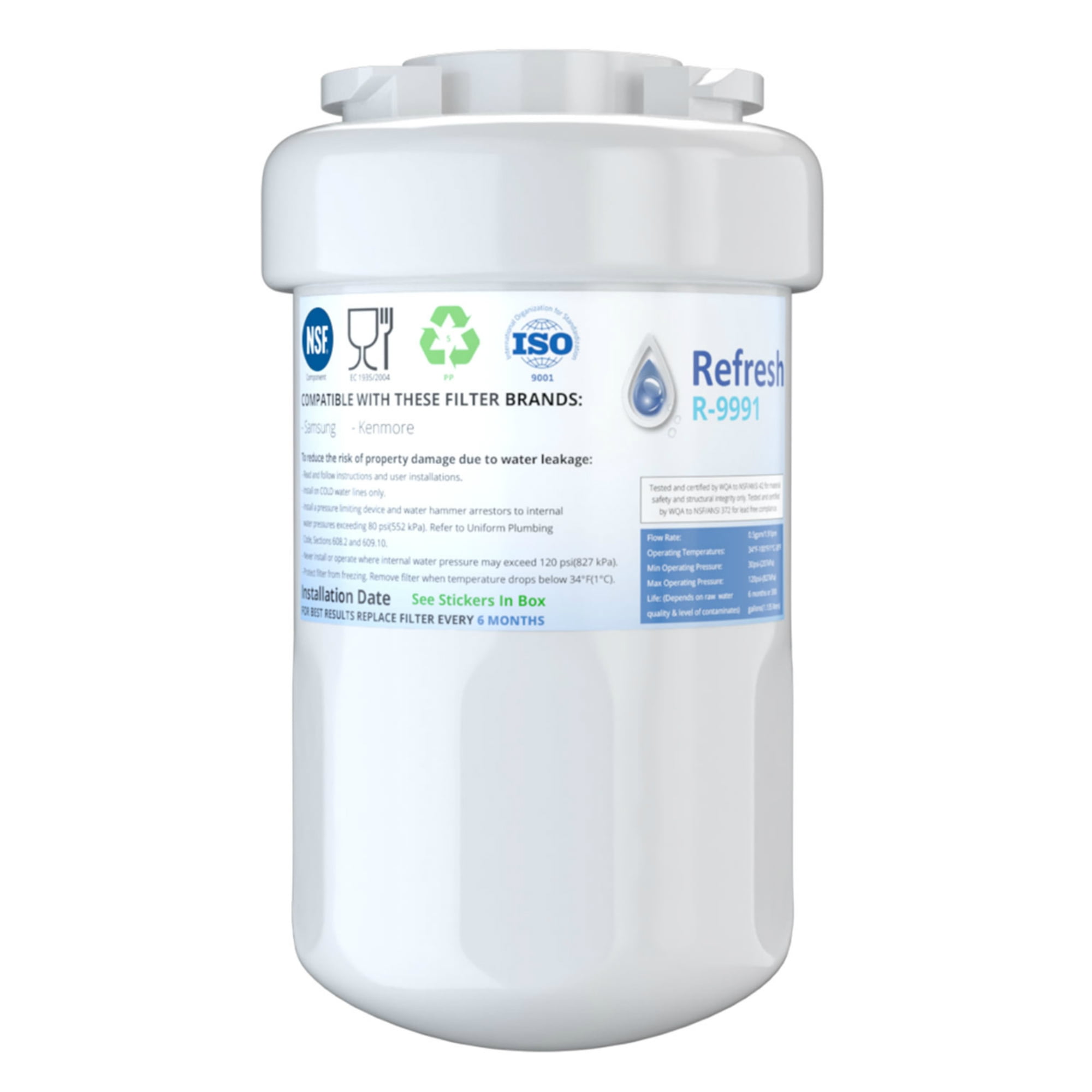 Replacement For GE PSC23SGRCSS Refrigerator Water Filter by Refresh