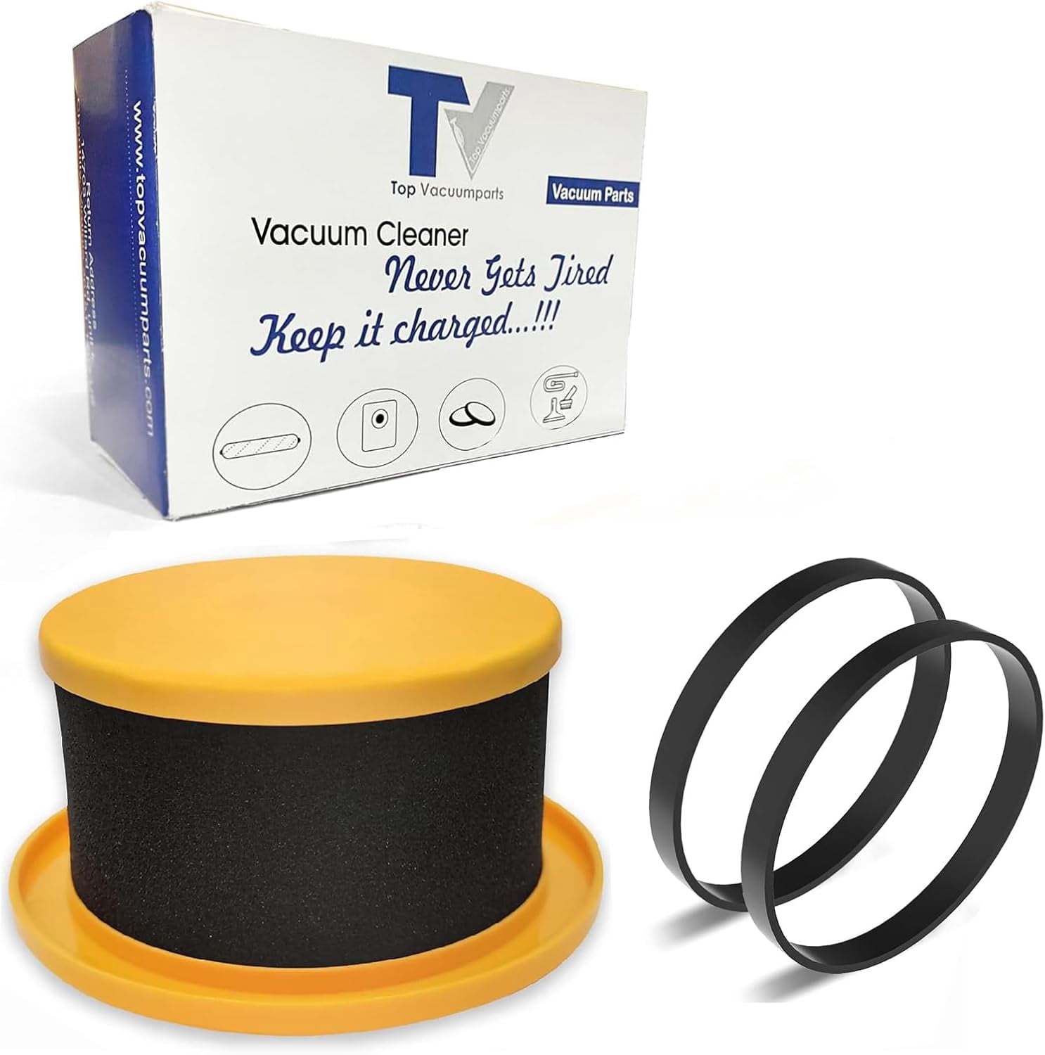 Replacement For Hoover MAXLife Elite Swivel UH75100 Bagless Upright Vacuum Pre Filter and Belts Kit also fits UH75110V, UH75120, UH75200, UH75200V