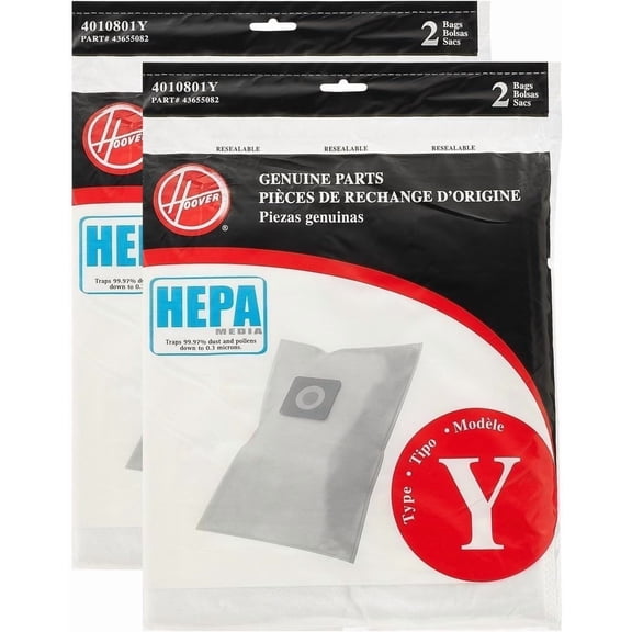 Replacement For Hoover Type Y HEPA Filter Bag, Set of 4 Bags