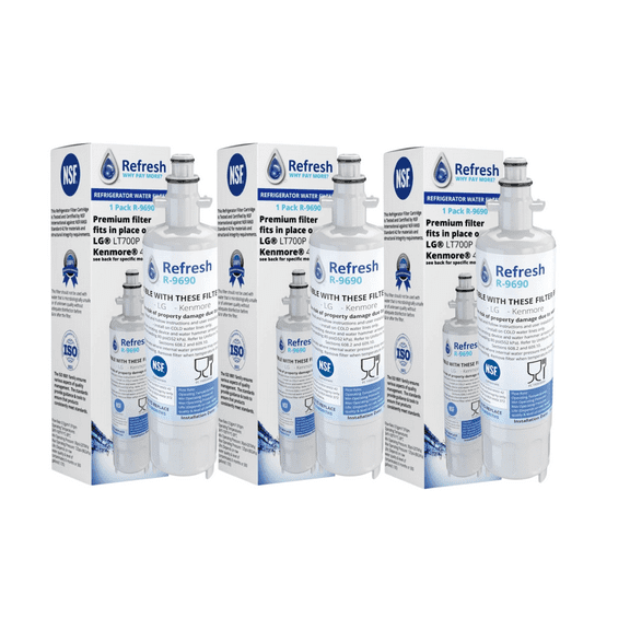 R-9690 Replacement For LG LFX28978SW Refrigerator Water Filter - by Refresh (3 Pack)