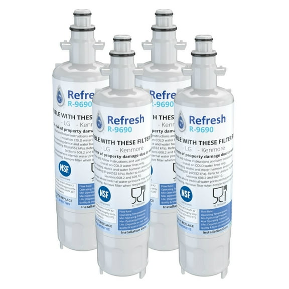 Replacement For LG LMX28988ST Refrigerator Water Filter - by Refresh (4 Pack)