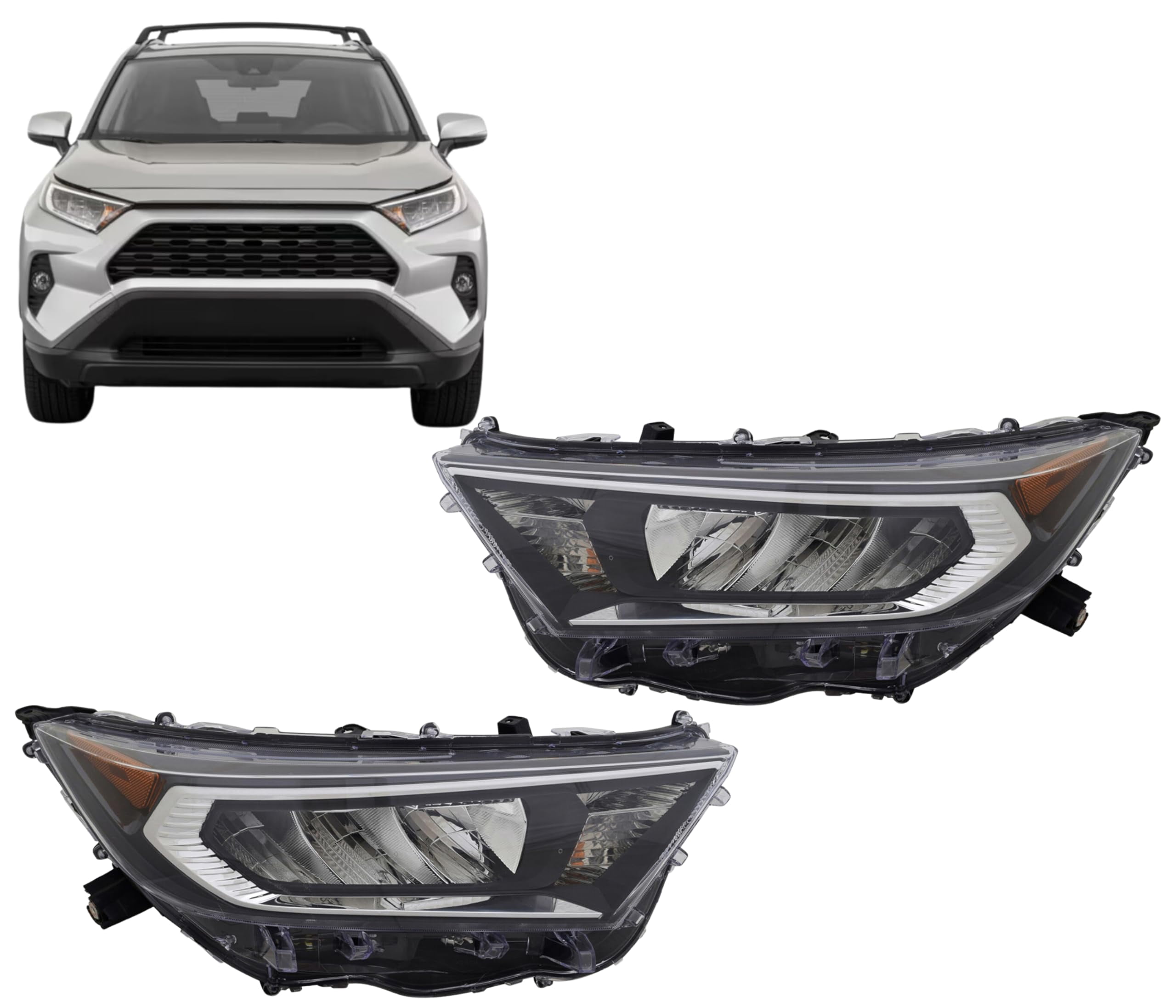 Replacement For Toyota RAV4 2019 2020 2021 Headlight Assembly Set ...