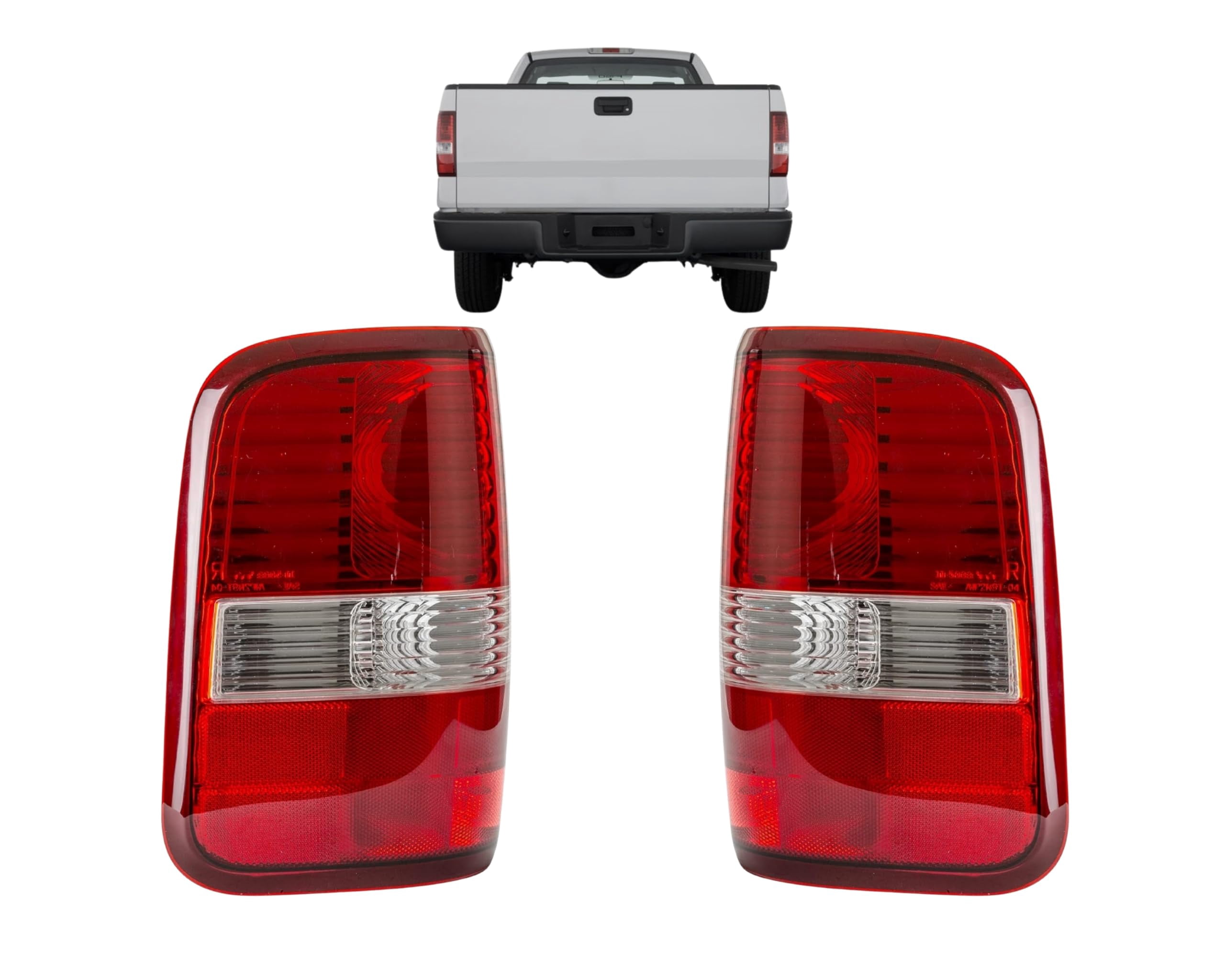 Replacement High Mount LED 3rd Brake Light For Ford F-150 2004-2008, Explorer Sport Trac 2007-2010, Lincoln Mark LT 2006-2008 (Black+Clear LEDs)