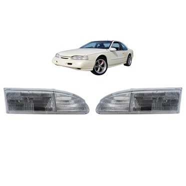 Driver Side Left Front Headlight Assembly With Bulbs For 1994-1997 Honda Accord