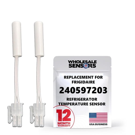 Replacement Frigidaire 240597203 Refrigerator Temperature Sensor (2-Pack), 12 Month Warranty & USA Support