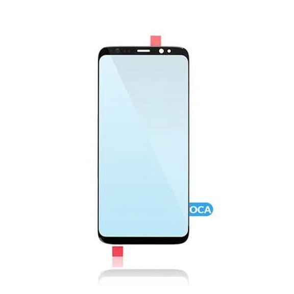 Replacement Front Glass With OCA Pre-Installed Compatible For Samsung Galaxy S8 (Black) (125 um)